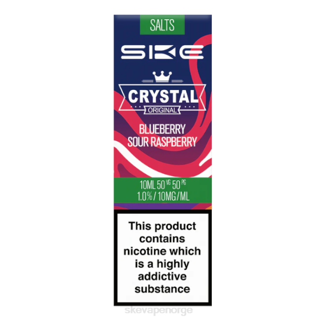 SKE Vape Oslo | SKE krystall nic salt - 10 ml blåbærsur bringebær 2DJR113