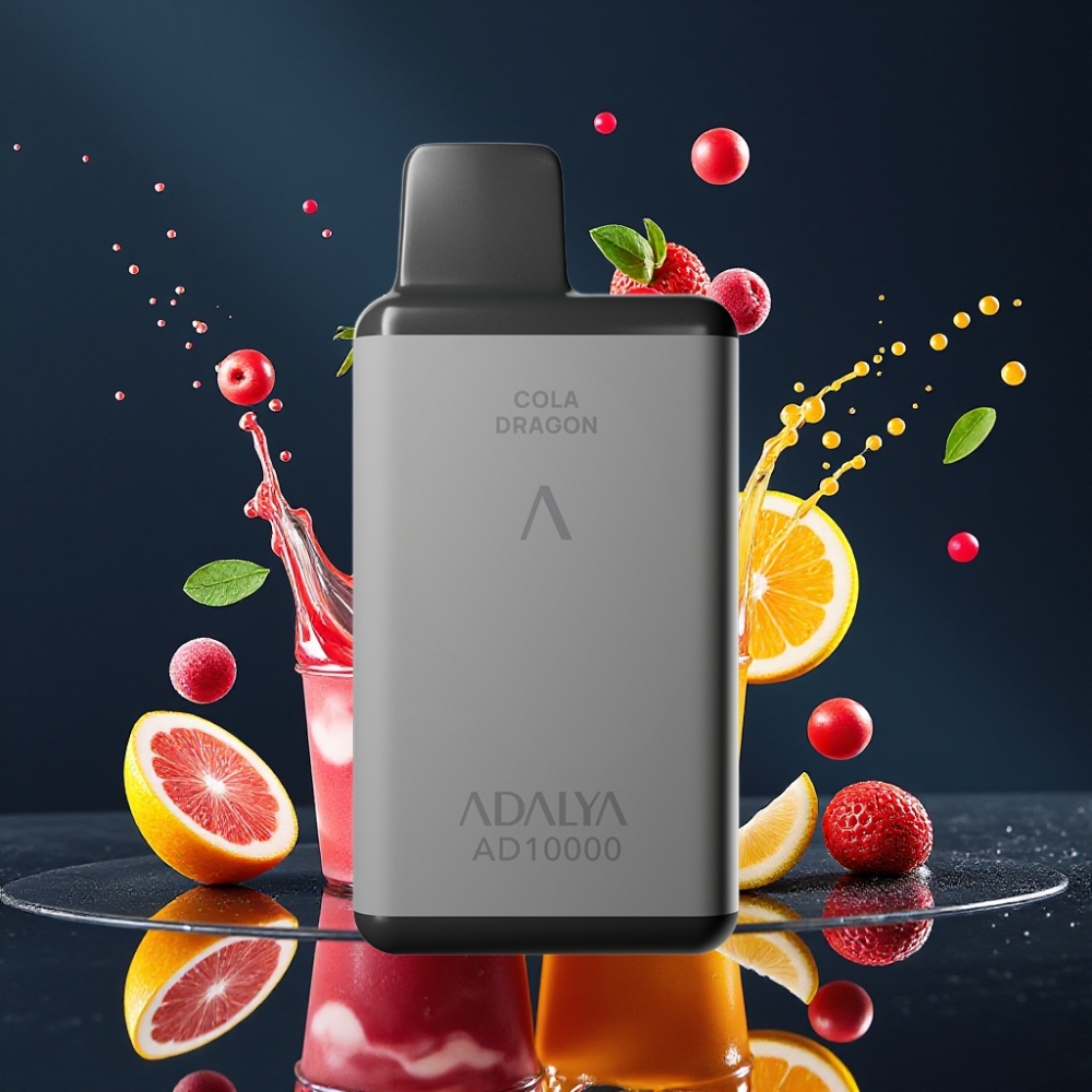 Adalya AD 10000 Puffs Spacegrå Norge Engros med 14 ml e-væske og 650 mAh batteri