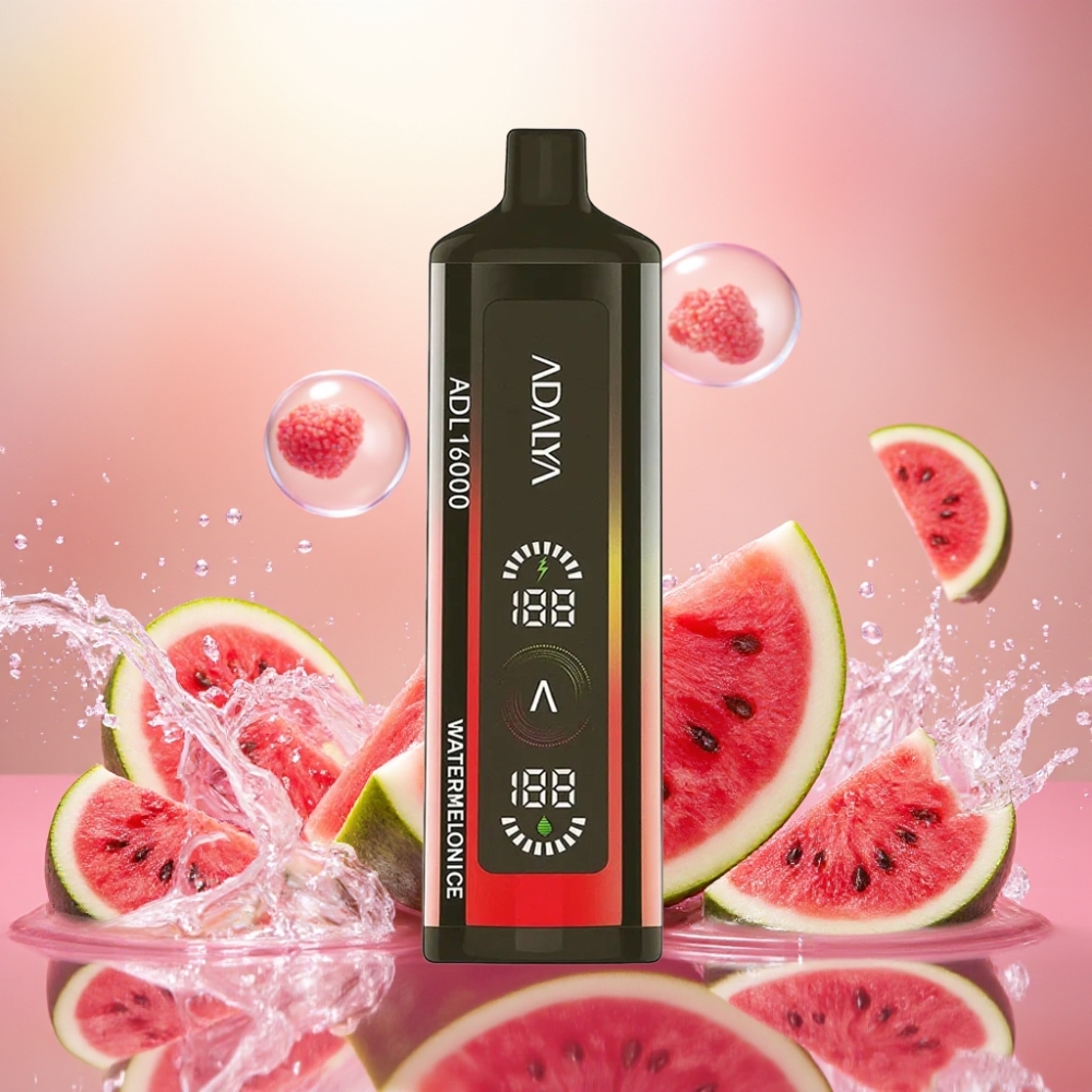 Adalya ADL 16000 PRO Puffs Engangs Vape Vannmelon Is Norge Engros Digital Skjerm Smart Mesh Coil