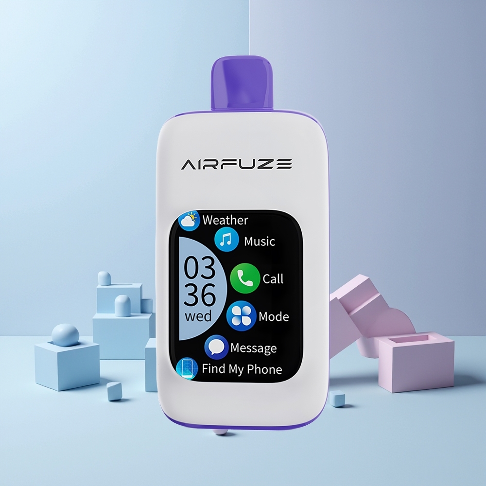 AirFuze Smart 30000 Puffs Blå Bringebær Is Norge Engros med 5% Nikotin & Type-C