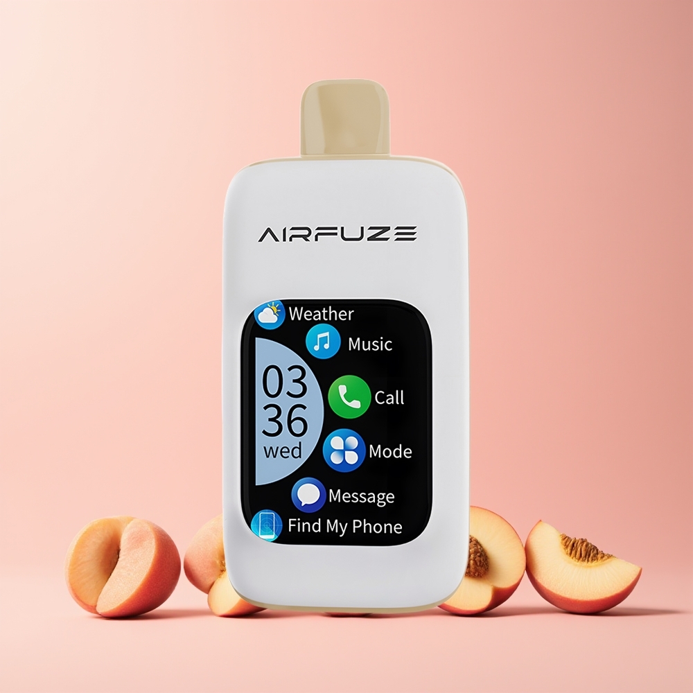 AirFuze Smart 30000 Puffs Norge Engros 5% Nikotin 900mAh Type-C Juicy Peach (Saftig Fersken)