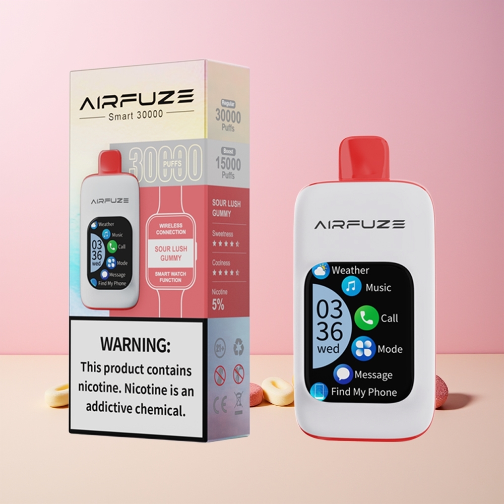 AirFuze Smart 30000 Puffs Norge Engros 5% Nikotin 900mAh Type-C Sur Gummy