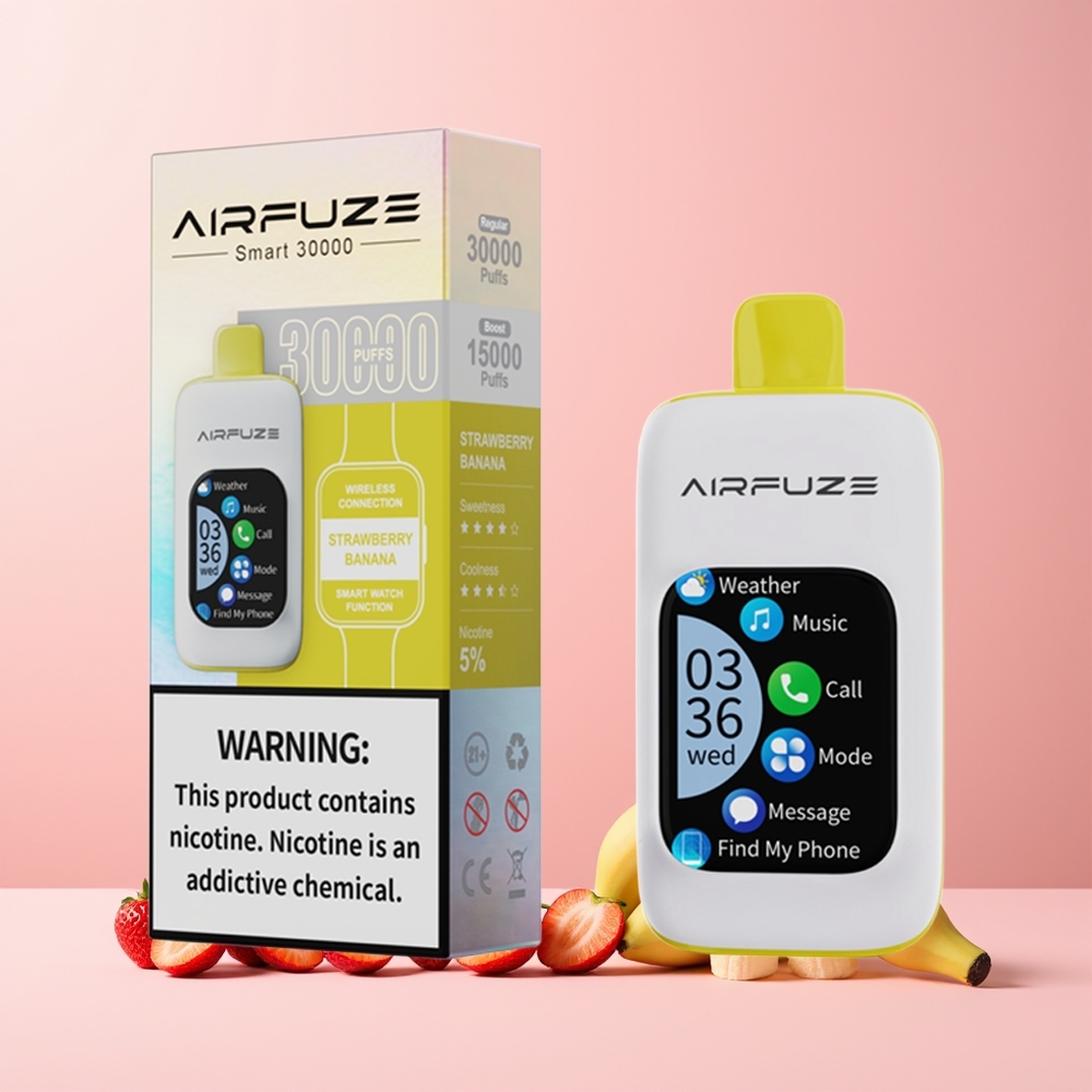 AirFuze Smart 30000 Puffs Norge Engros 5% Nikotin Type-C Jordbær Banan