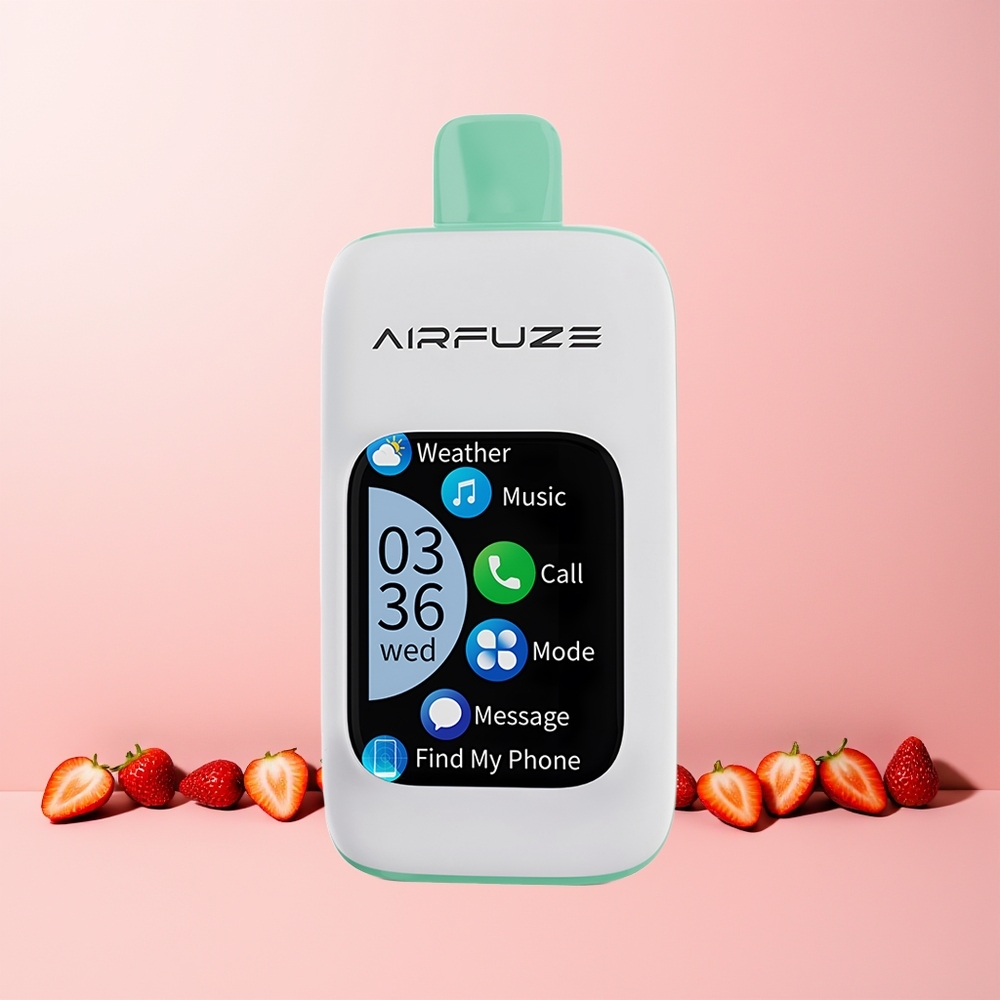 AirFuze Smart 30000 Puffs Norge Engros med 5% Nikotin og Type-C-lading Jordbær Sommertid