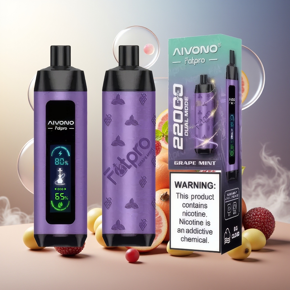 Aivono Aim Fatpro 22000 Puffs Norge Engros Druemynte 0% 28ml 600mah 0.6ohm Mesh