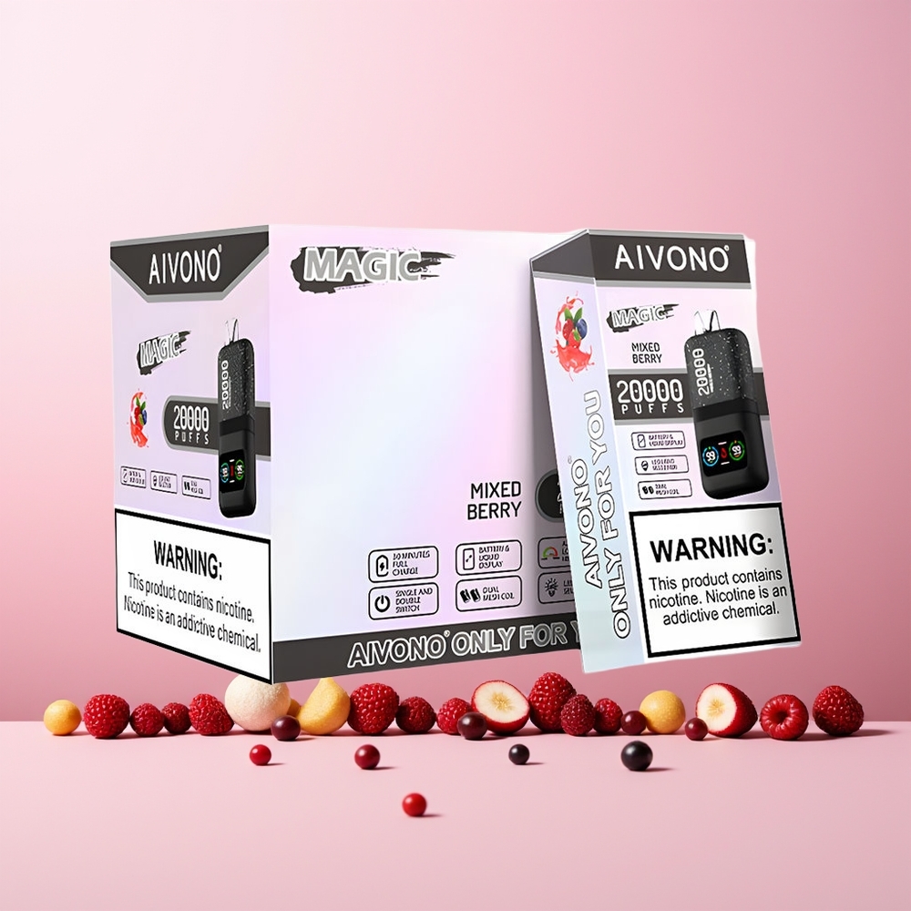 Aivono Aim Magic 20000 Puffs Blandet Bær Norge Engros LCD Type-C 600mAh