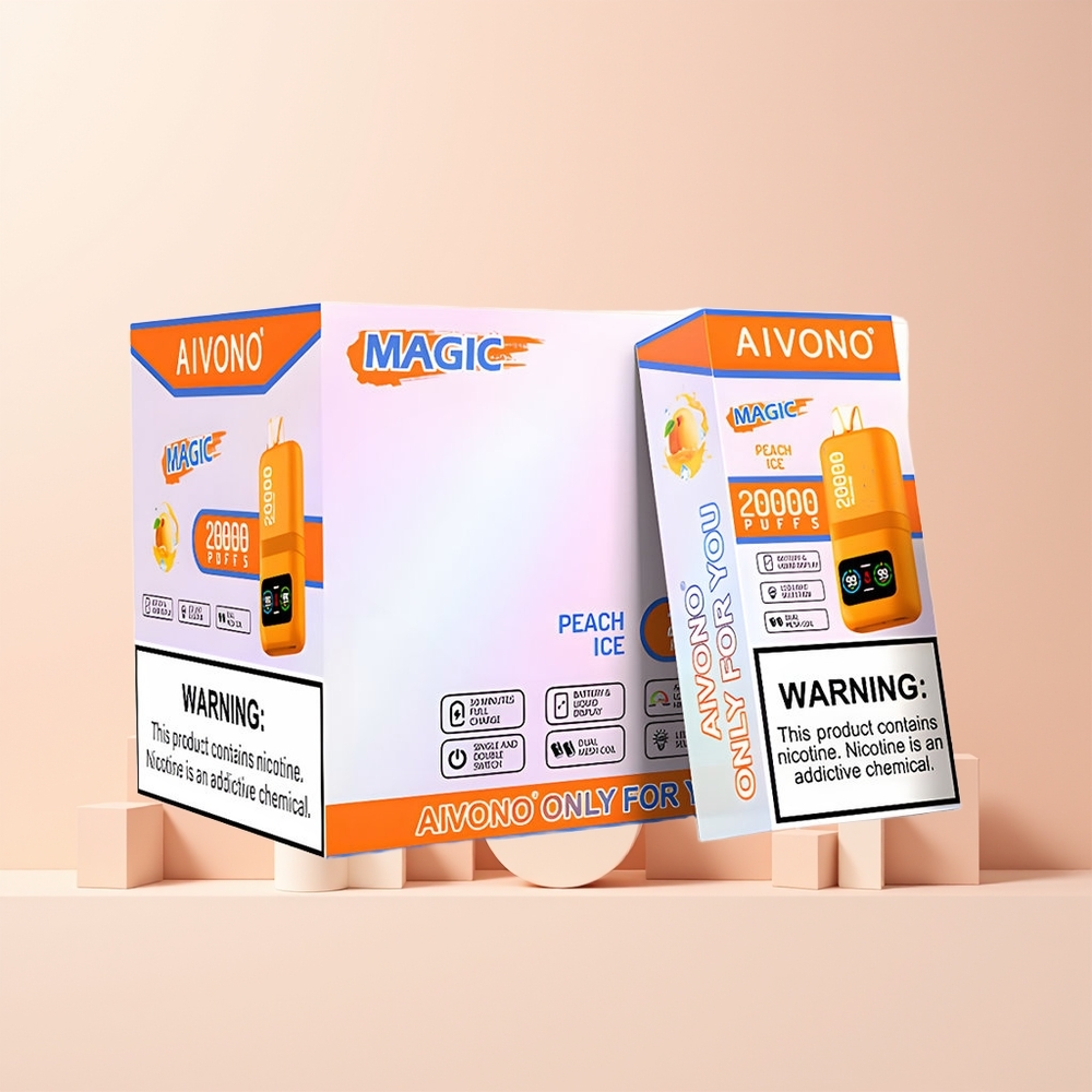 Aivono Aim Magic 20000 Puffs Dual Mesh LCD Type-C Norge Engros Fersken Is