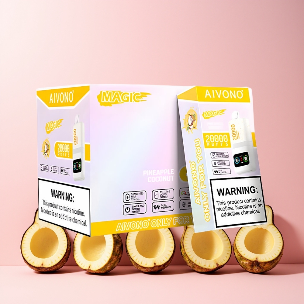 Aivono Aim Magic 20000 Puffs Norge Engros Type-C LCD Ananas Kokos