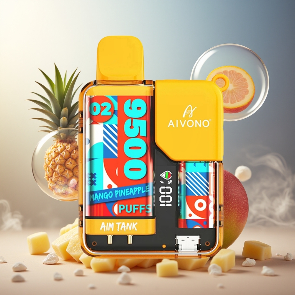 Aivono AIM-TANK 9500 Puffs 18ml LCD Mango Ananas Norge Engros