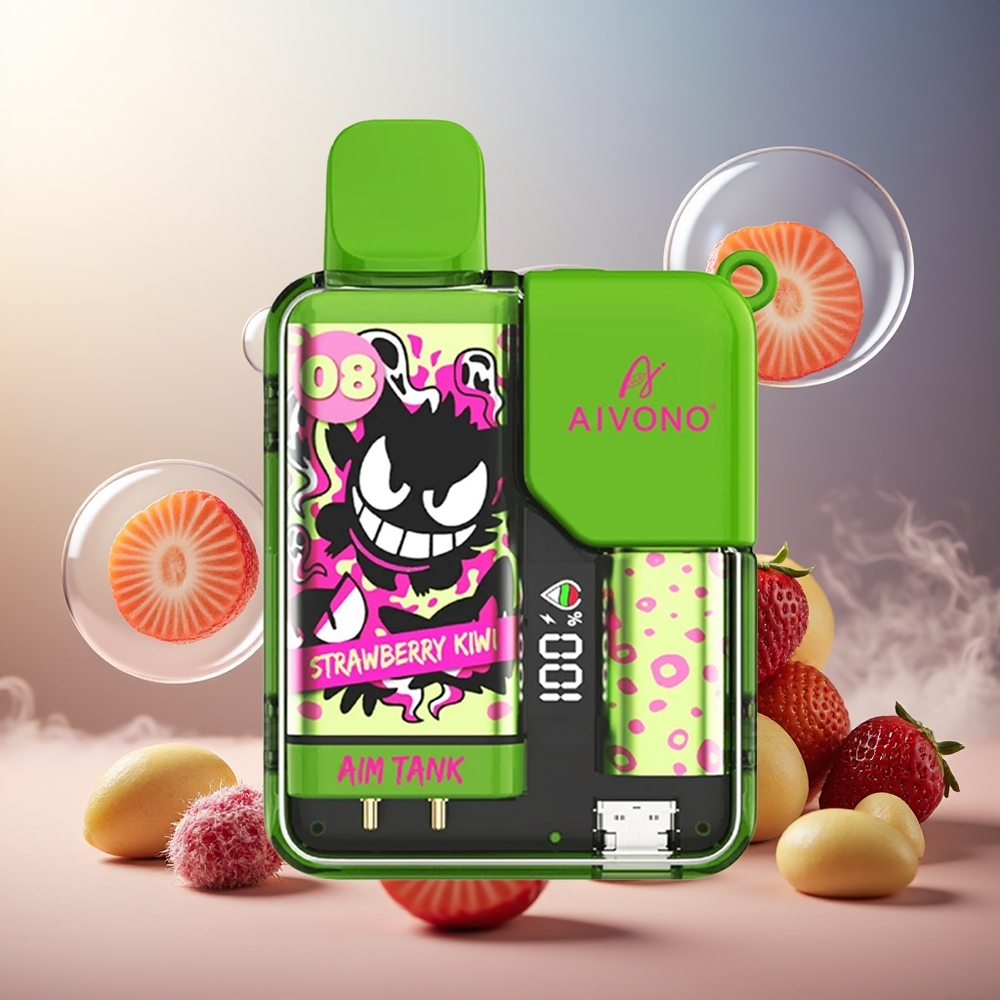 Aivono AIM-TANK 9500 Puffs 18ml Norge Engros Jordbær Kiwi