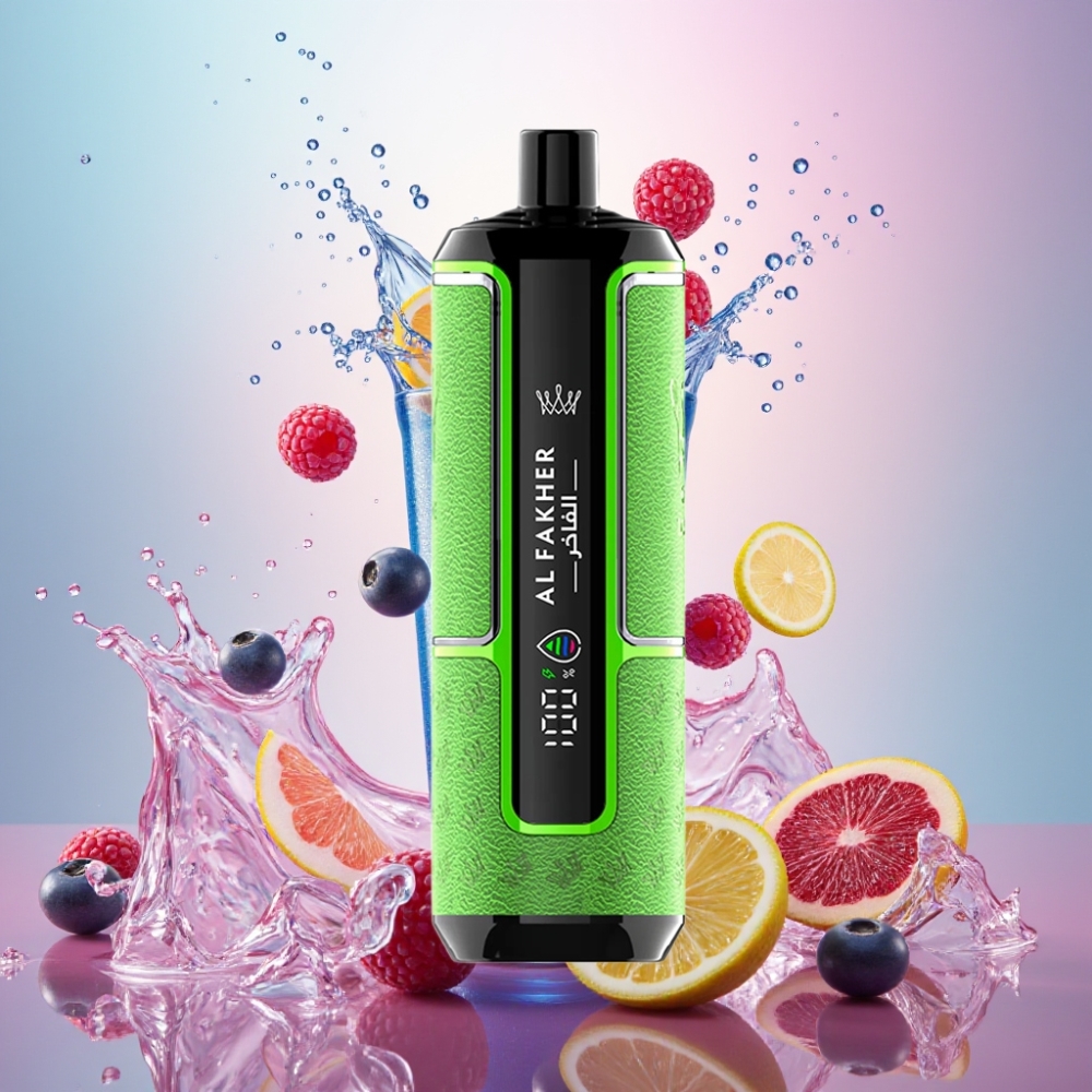 Al Fakher Crown Bar 15K Hypermax Engangs Vape Kit Blå Bringebær Sitron Norge Engros 22ml 600mAh Type-C