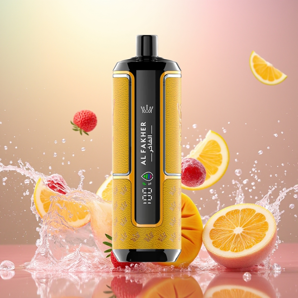 Al Fakher Crown Bar 15K Hypermax Engangs Vape Norge Engros 22ml 15000 Puff Mango Is