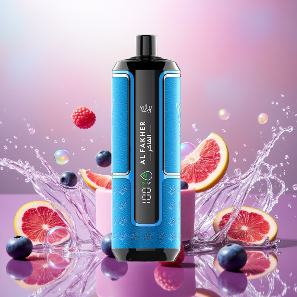 Al Fakher Crown Bar 15K Hypermax Norge Engros 22ml 600mAh Type-C Blåbærtregg