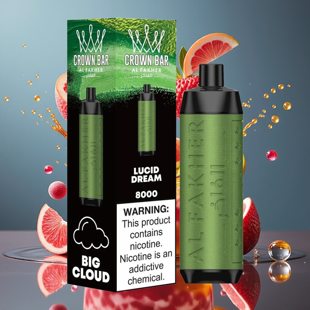 Al Fakher Crown Bar 8000 Crystal 18ml 8000 Puffs Norge Engros Drømmeaktig