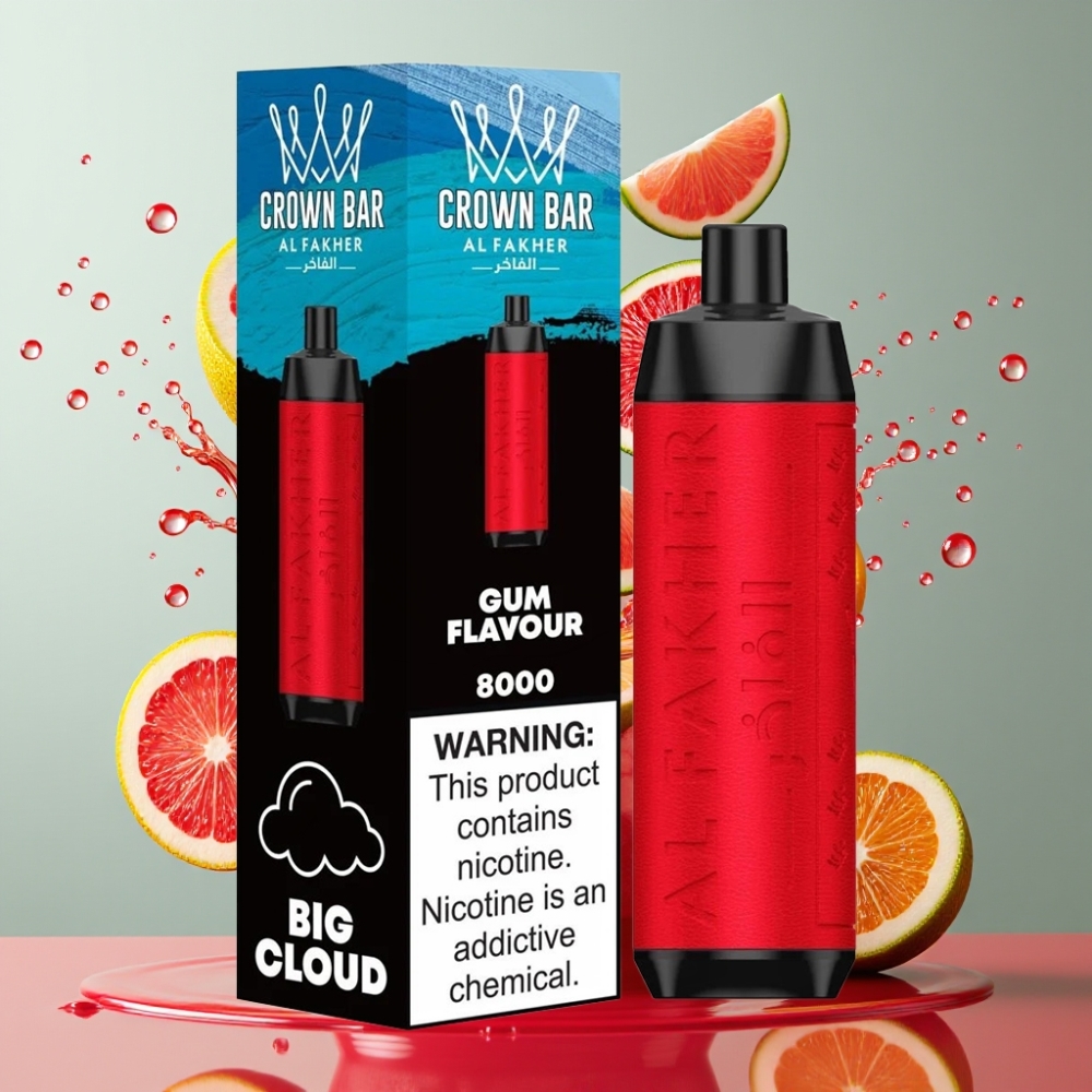 Al Fakher Crown Bar 8000 Norge Engros 600mAh 18ml 5mg Tyggis Vape