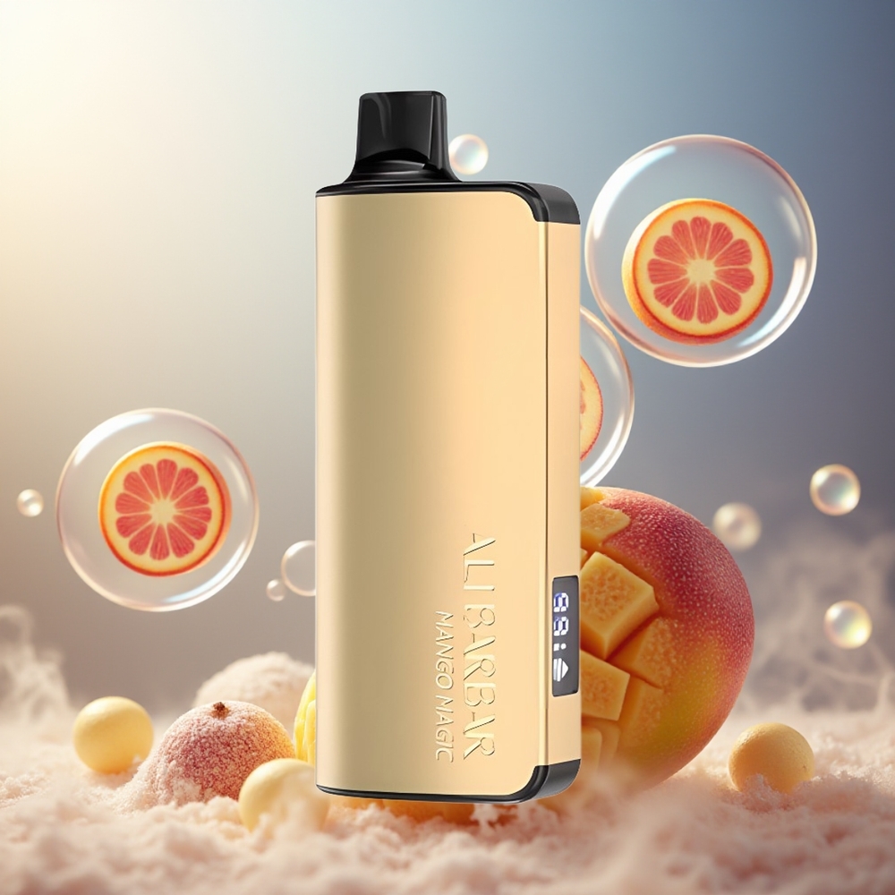 Alibarbar Ingot 9000 Puffs 2350mAh LED Mango Magi Norge Engros
