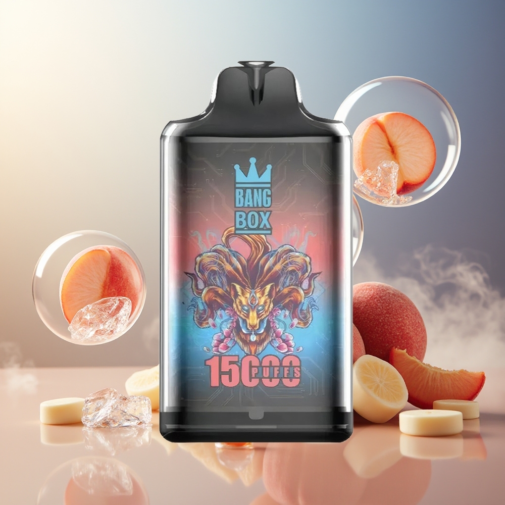 Bang Box King 15000 Puffs Engros Norge 23ml 5% TYPE-C Fersken Is 1x10