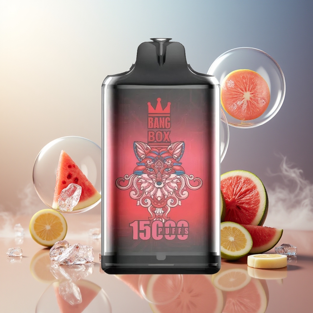 Bang Box King 15000 Puffs Engros Norge Vannmelon Is 23ml 650mAh TYPE-C 10pk