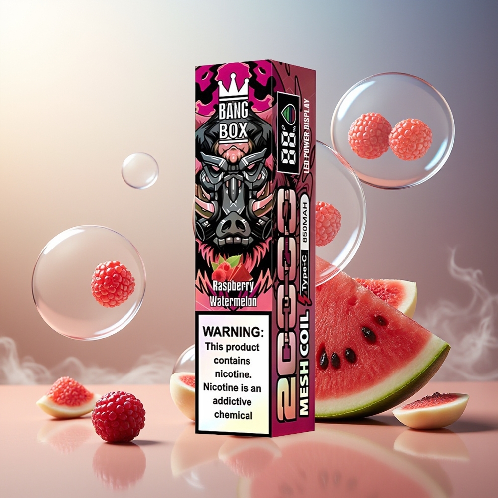 Bang Box King 20000 Puffs Norge Engros 35ml 850mah Mesh Bringebær Vannmelon