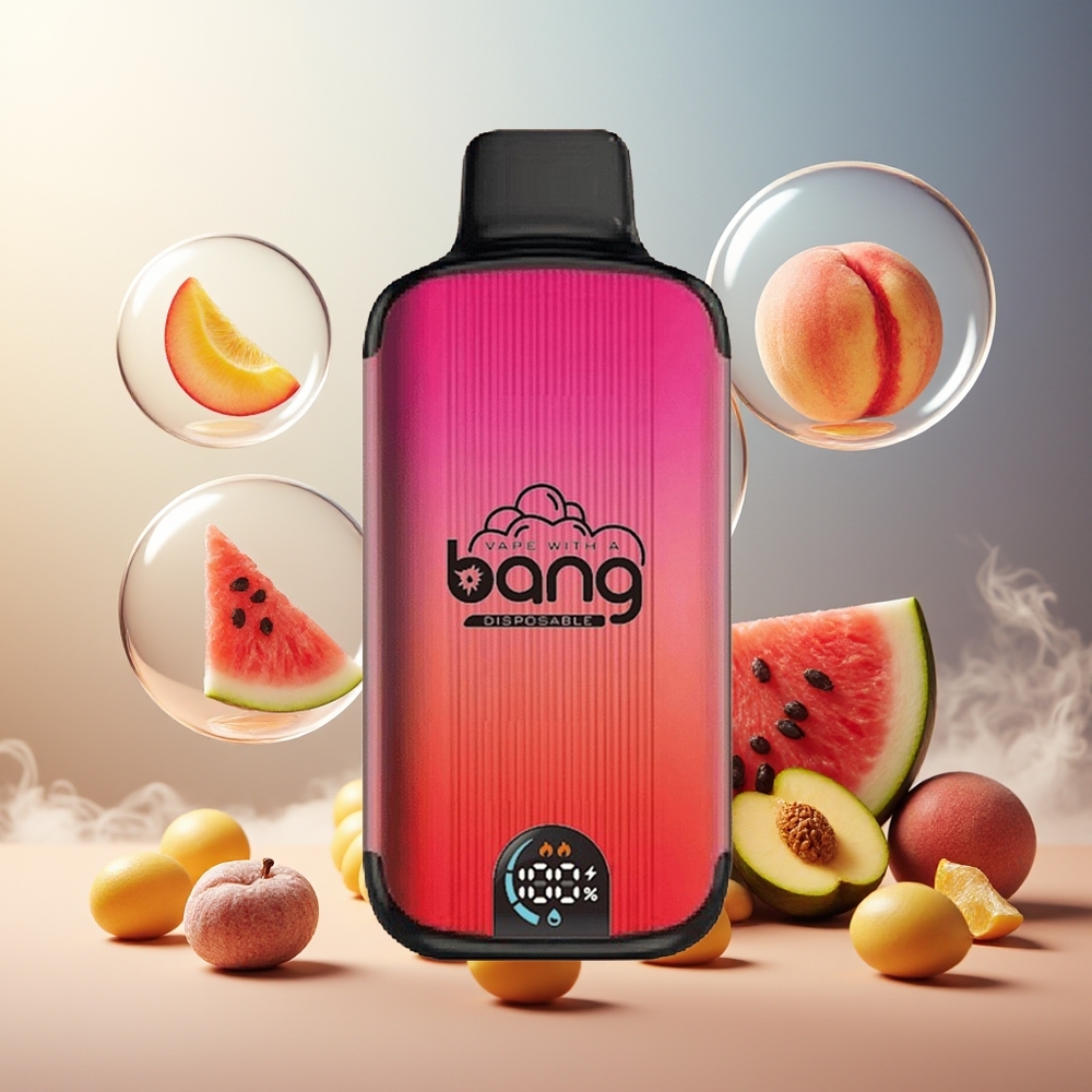 Bang 20000 Puffs Engangs Vape Mango Fersken Vannmelon 13400 Batteri Norge Engros