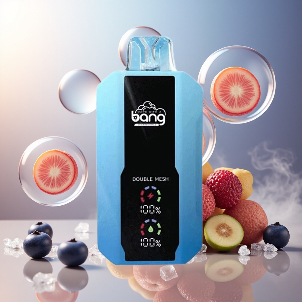 Bang 25000 Puffs Engangs Vape Blåbær Is Norge Engros 650mAh Type-C 30ml