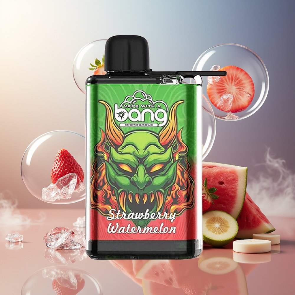Bang 28000 Puffs Engangs Vape Jordbær Vannmelon Is 0% Nikotin 650mAh 30ml Norge Engros