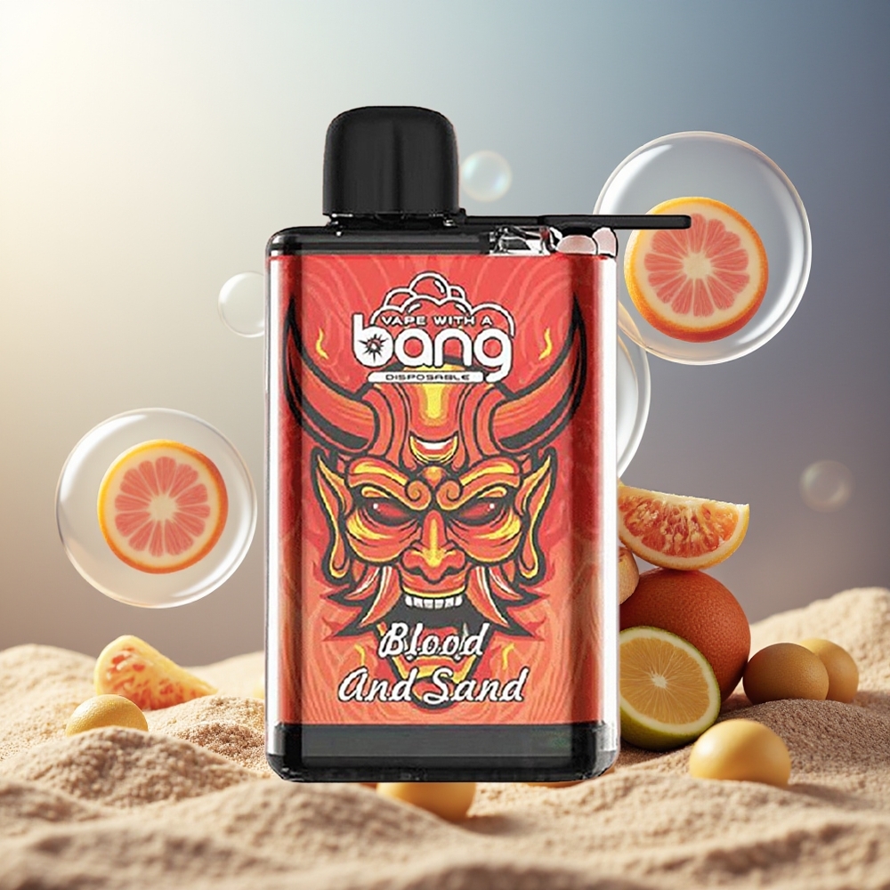 Bang 28000 Puffs Engangsvaper Blod Og Sand 0% Nikotin 30ml Norge Engros