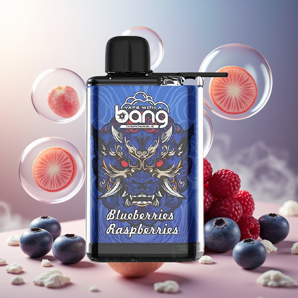 Bang 28000 Puffs Norge Engros 0% Nikotin 650mAh 30ml Blåbær Bringebær