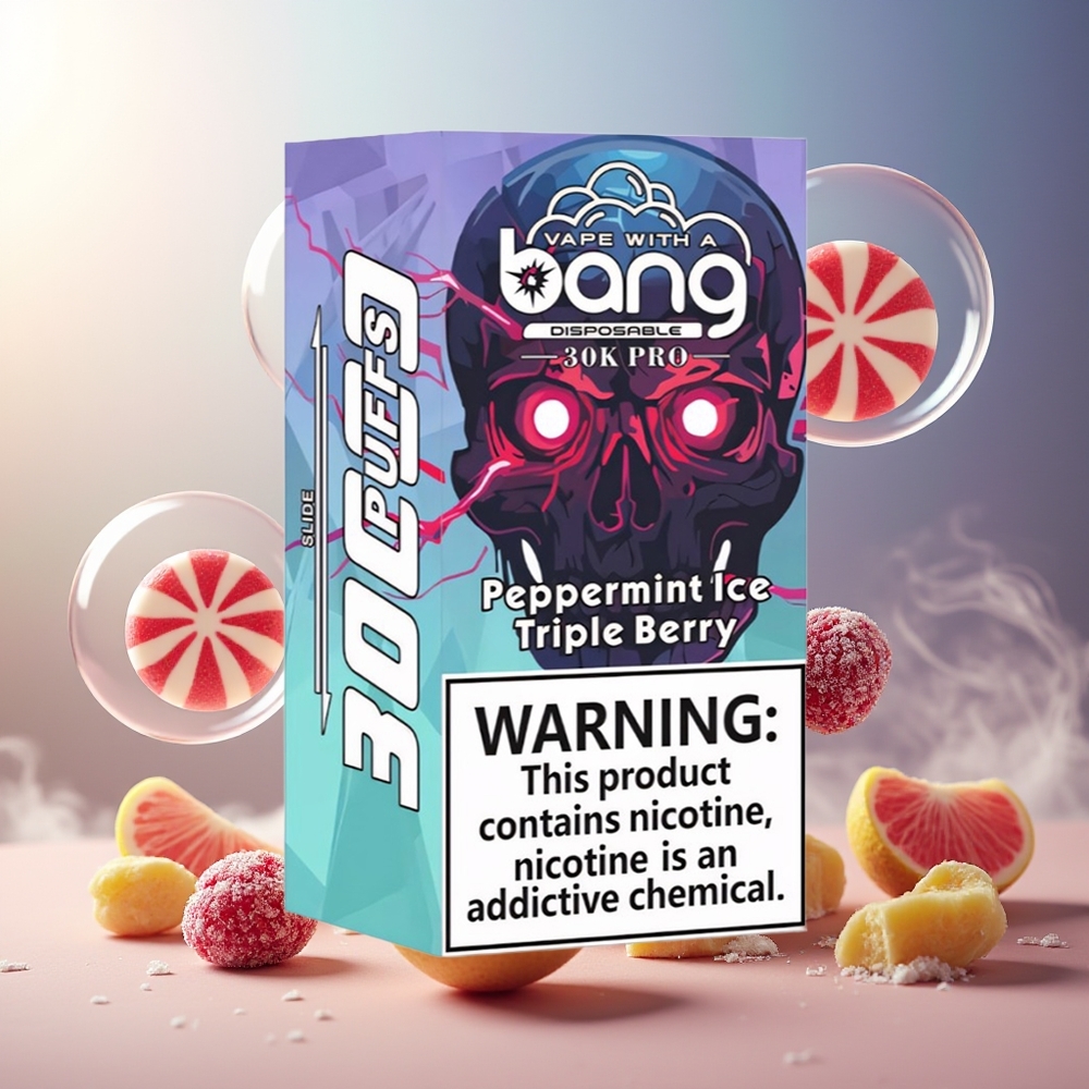 Bang 30K Pro 30000 Puffs Norge Engros 36ml Dual-Smak Peppermynteis & Trippelbær