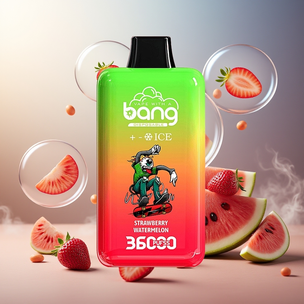 Bang 36000 Ice Level Engangsdevice Jordbær Vannmelon Norge Engros 36ml 850mAh