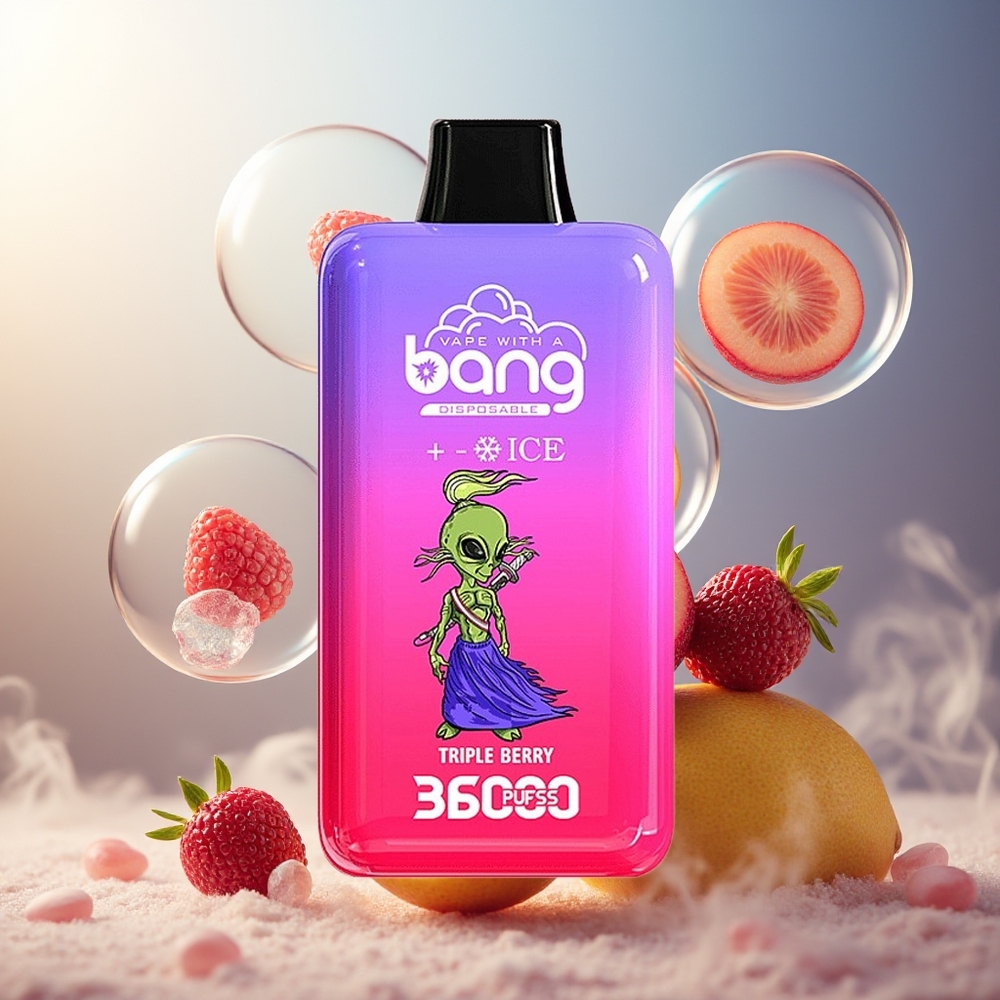 Bang 36000 Ice Level Norge Engros Triple Bær Disposable Device 36ml 850mAh