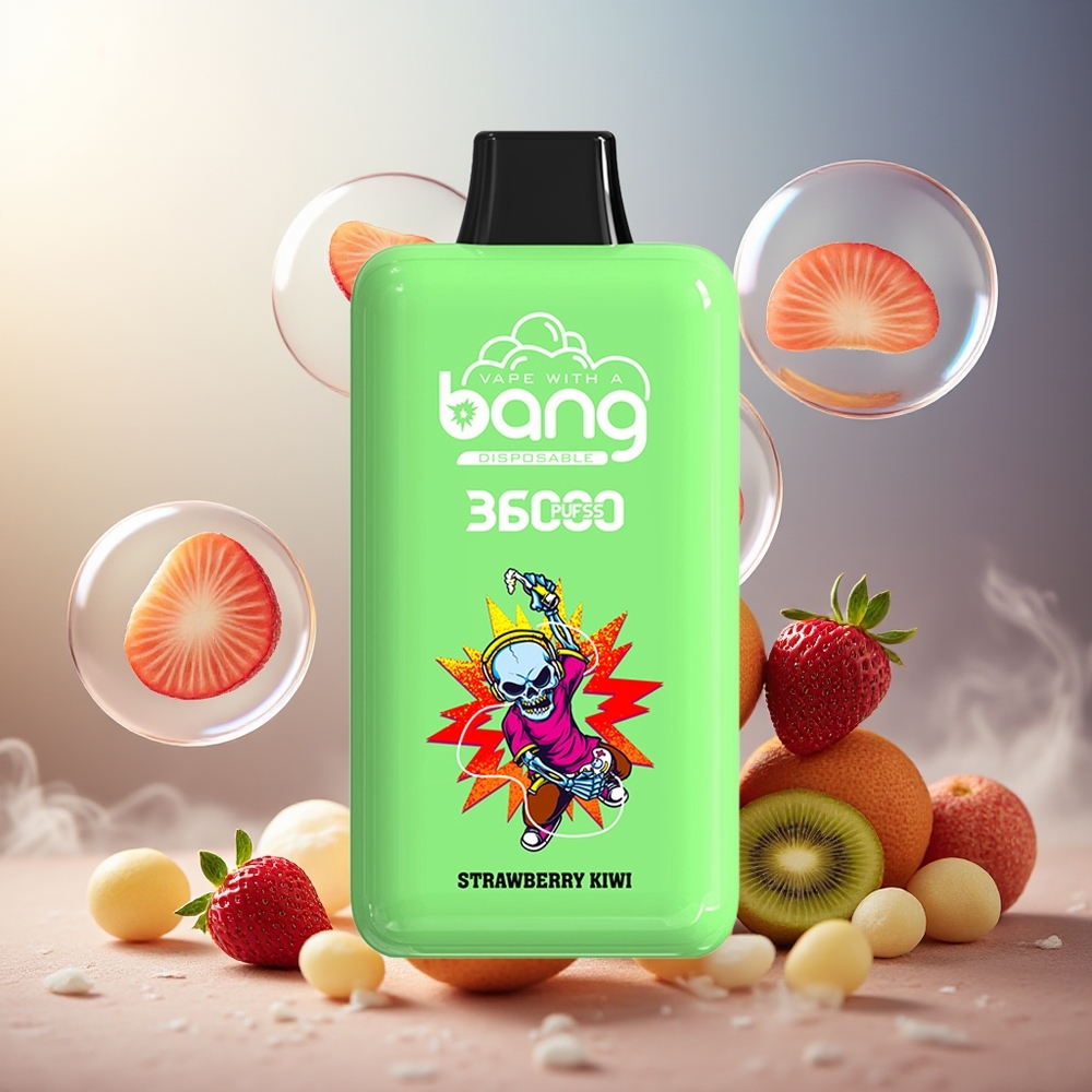 Bang 36000 Power Engangs Vape Jordbær Kiwi Norge Engros 36ml 36000 Puff 850mAh