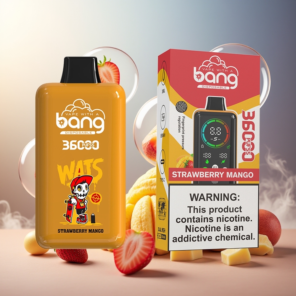 Bang 36000 Power Engangs Vape Jordbær Mango Norge Engros 36ml 36000 Puffs 850mAh