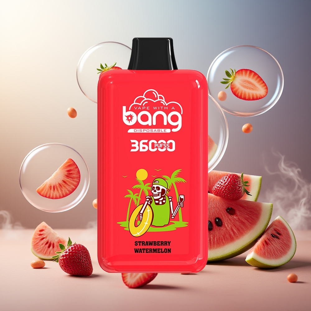 Bang 36000 Power Engangs Vape Jordbær Vannmelon Norge Engros 36ml 36000 Puffs 5%