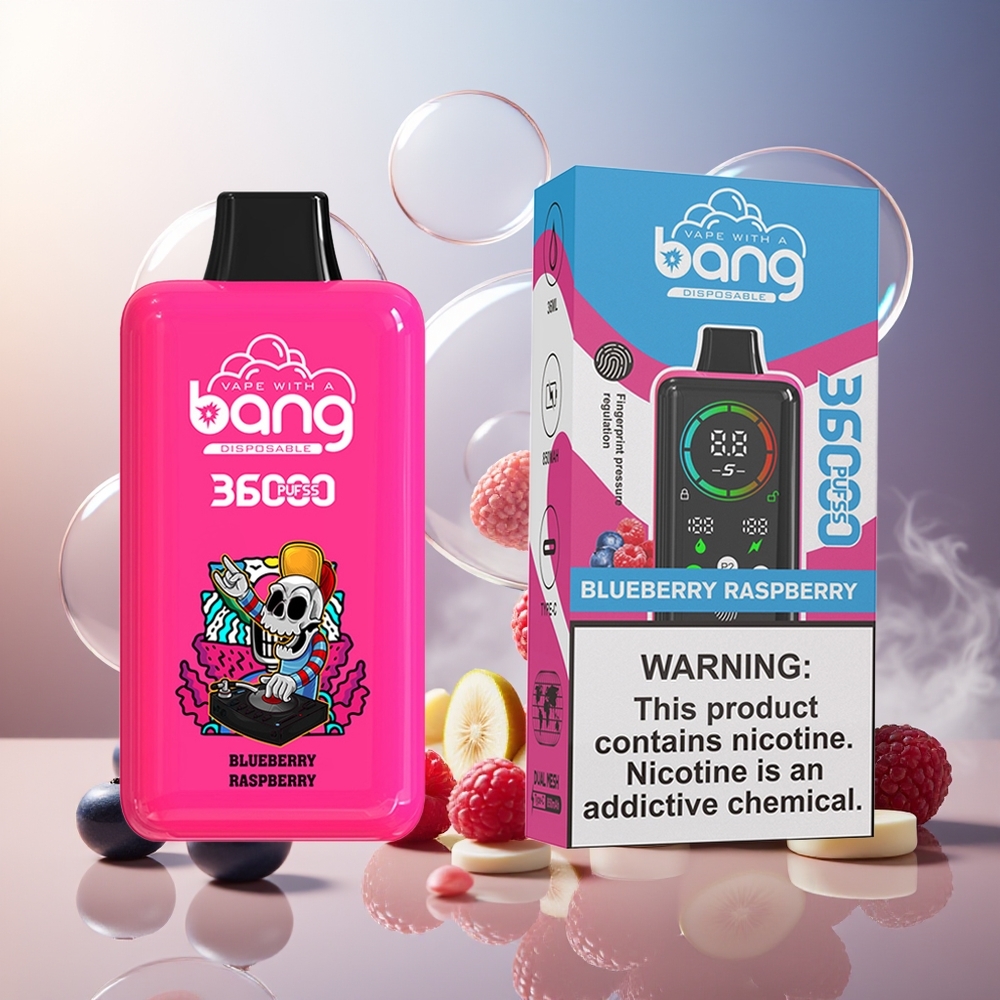 Bang 36000 Power Engangsvape Blåbringebær Norge Engros 36ml 36000 Puffs 850mAh