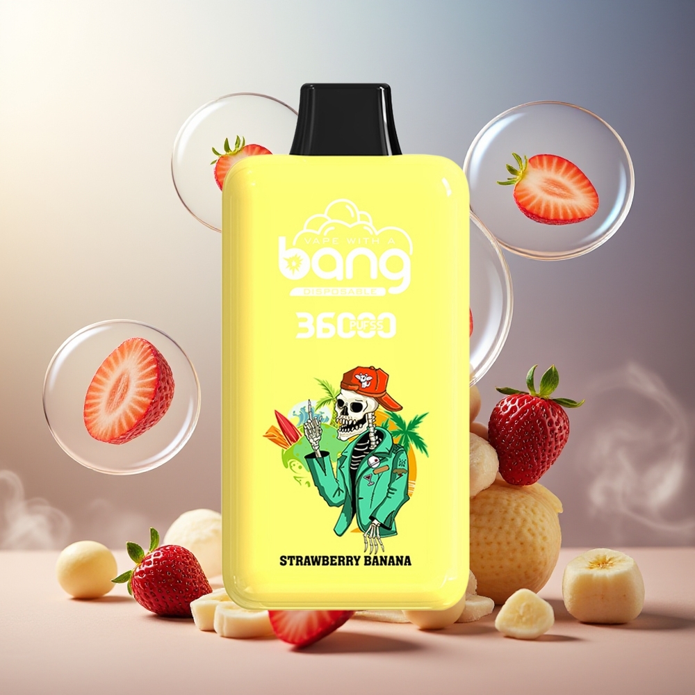 Bang 36000 Power Norge Engros 0% Nikotin 36ml Jordbær Banan
