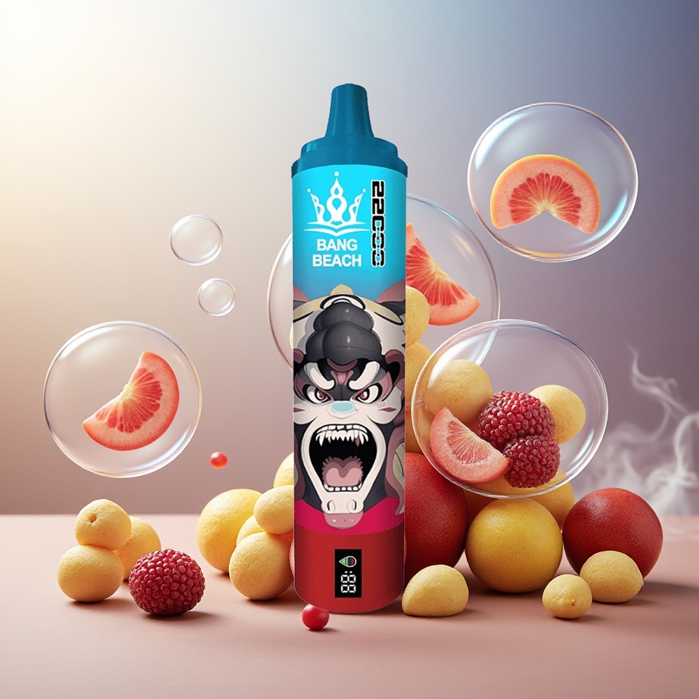 Bang Beach 22000 Puffs Engangs Vape Blandet Bær 36ml 650mAh Norge Engros