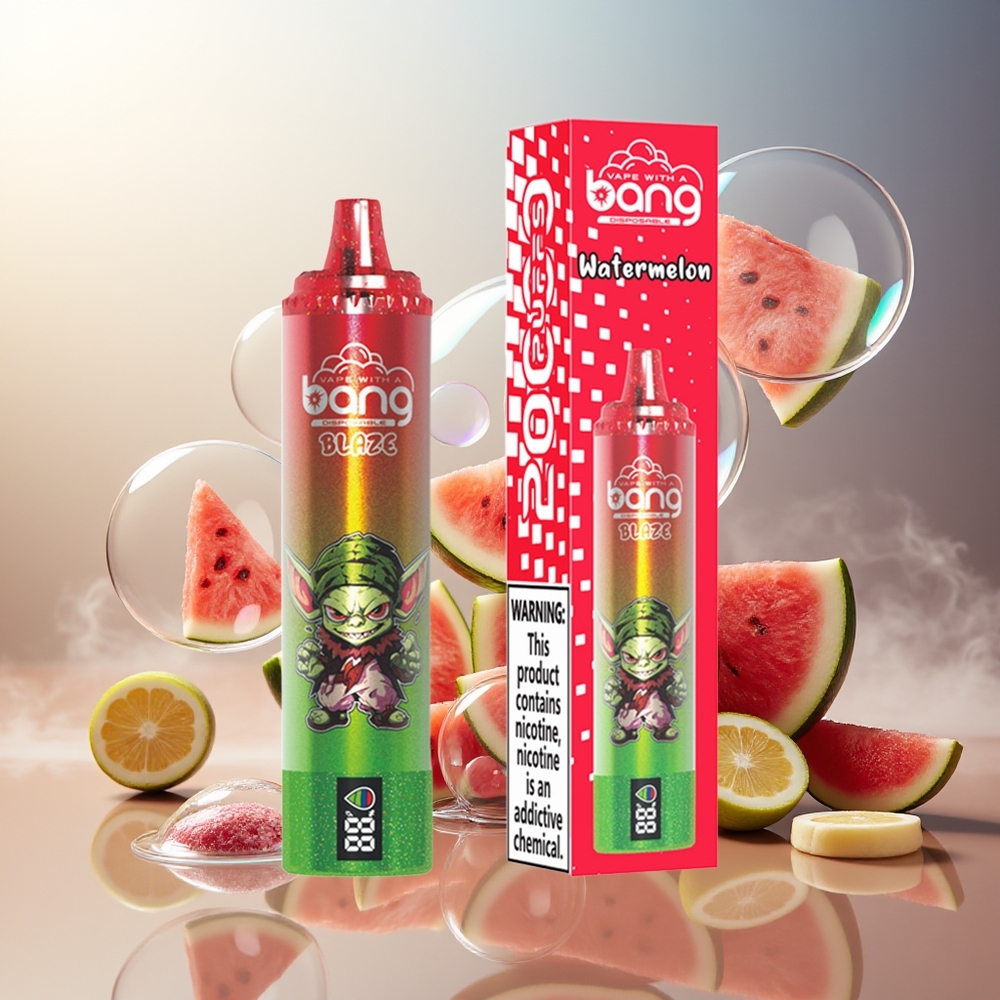 Bang Blaze Tornado 20000 Puffs Engros Norge Type-C Luftstrøm Vannmelon 0-5% Nikotin
