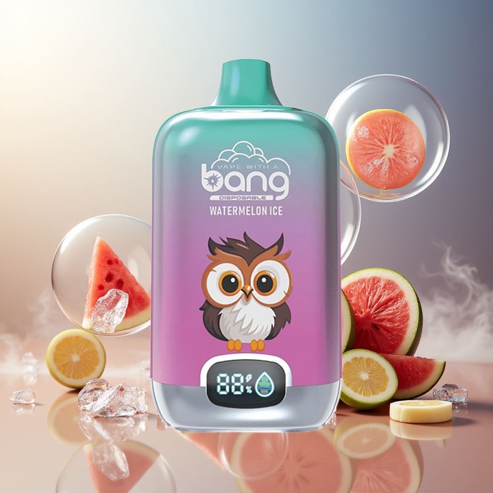 Bang Digital Box 15000 Puffs Engangs Vape Vannmelon Is Norge Engros 15ml Type-C 550mAh Digital Skjerm 0-5% Nikotin