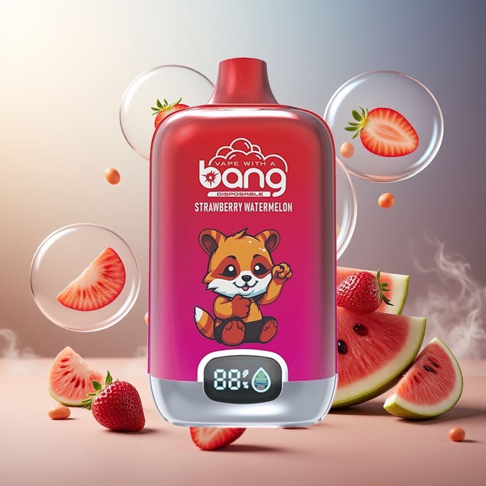Bang Digital Box 15000 Puffs Norge Engros Digital Display 550mAh Type-C Jordbær Vannmelon