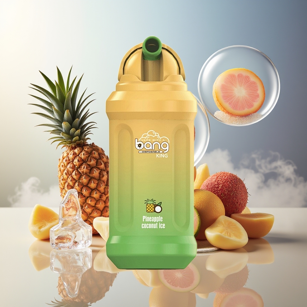 Bang King 12000 Puffs Norge Engros Ananas Kokos Is 23ml 650mAh 1.2Ohm