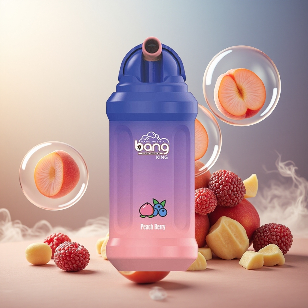 Bang King 12000 Puffs Norge Engros Fersken Bær 23ml 650mAh 1.2 Ohm