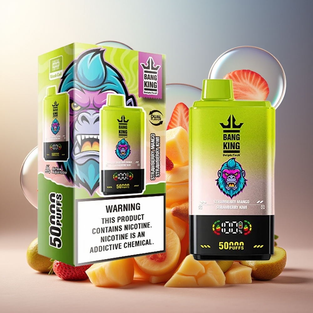 Bang King 50000 Norge Engros 50ml Type-C Jordbær Mango Jordbær Kiwi
