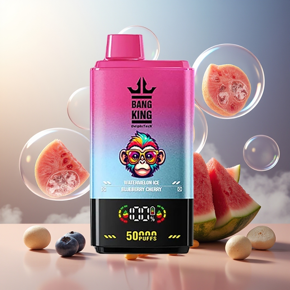 Bang King 50000 Norge Engros Vannmelon Blåbær Kirsebær 50ml 850mAh Type-C