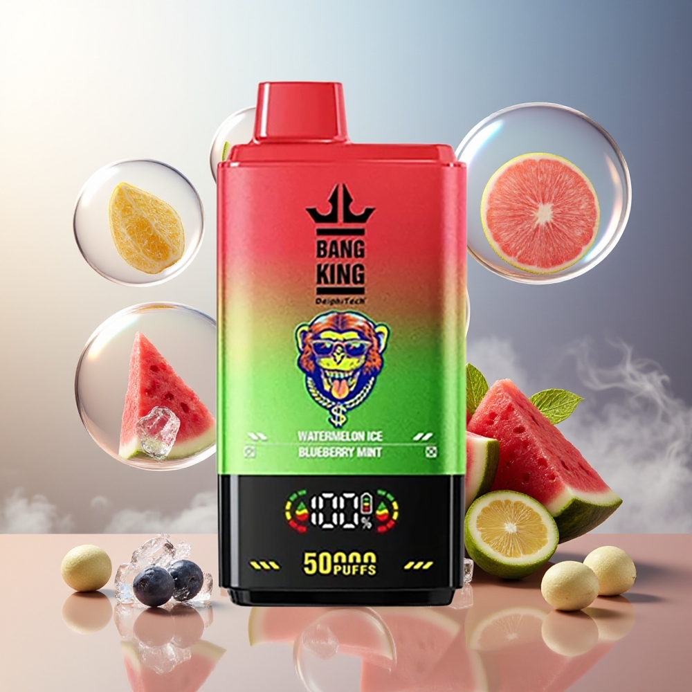 Bang King 50000 Norge Engros Vannmelon Is Blåbær Mynte 50ml 850mAh Type-C
