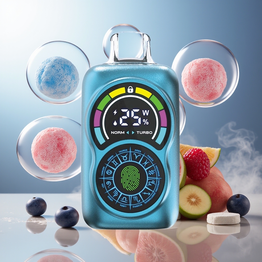 Bang King Constellation 36000 Puffs Norge Engros 650mAh Type-C Blå Bringebær Is