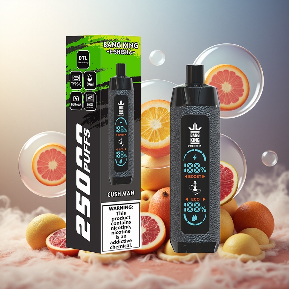 Bang King Shisha 25000 Puffs Cush Man 30ml 650mAh Norge Engros