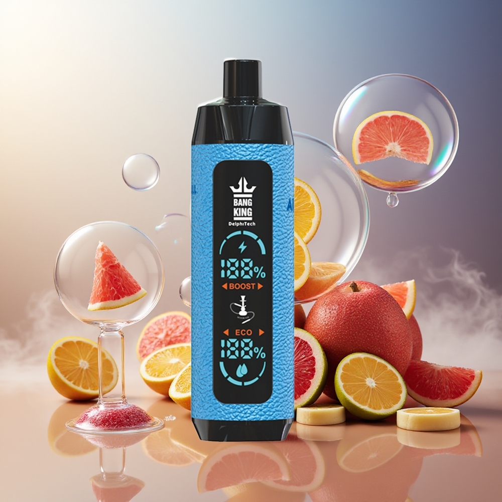 Bang King Shisha 25000 Puffs Norge Engros 30ml Type-C 0.6 Ohm Vimto Okse