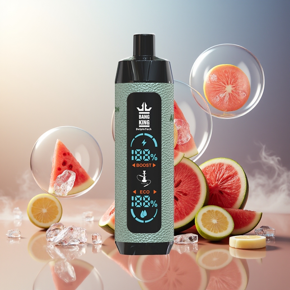 Bang King Shisha 25000 Puffs Norge Engros Vannmelon Is 30ml 650mAh Type-C