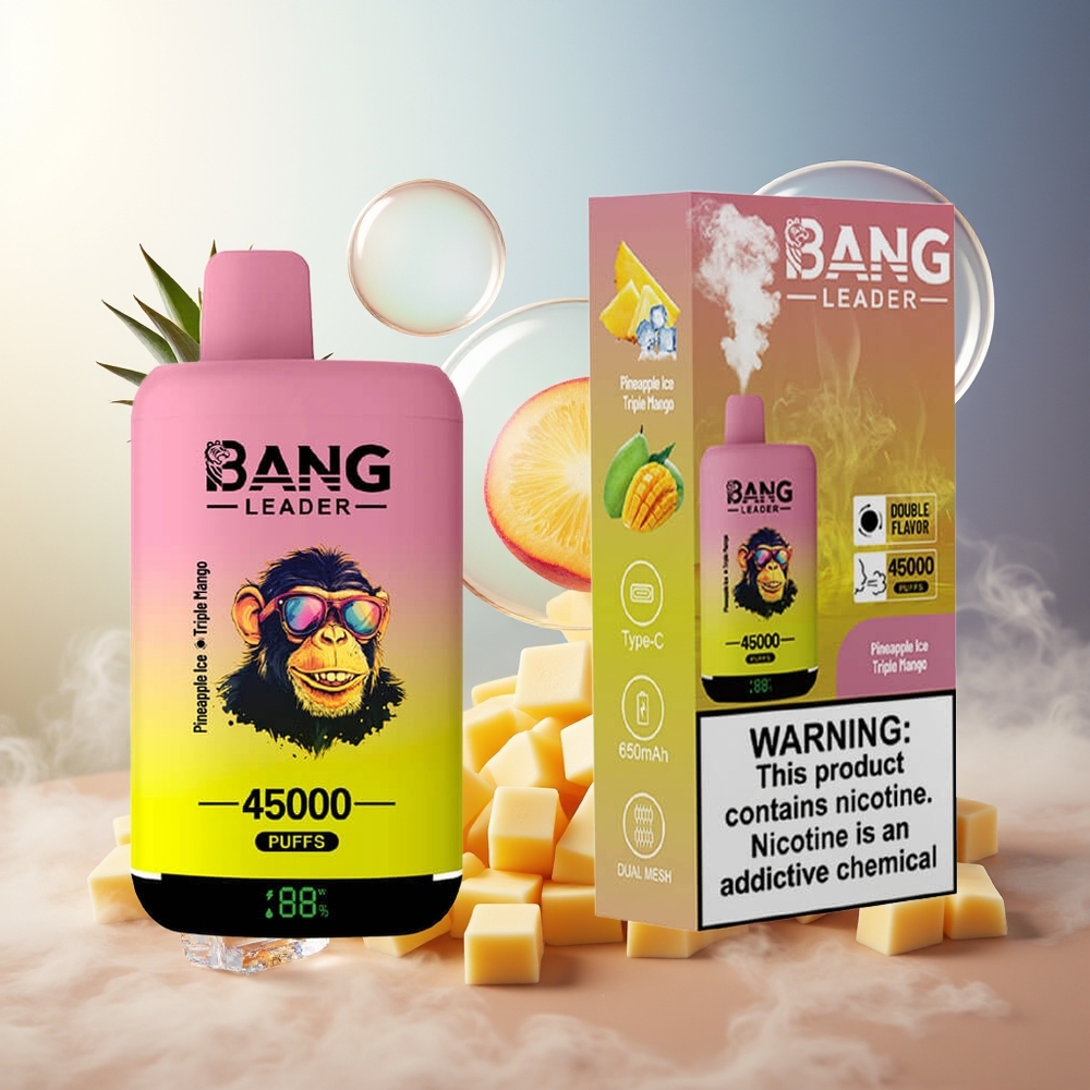 Bang Leader 45000 Puffs Norge Engros Smart Skjerm Ananas Is Trippel Mango